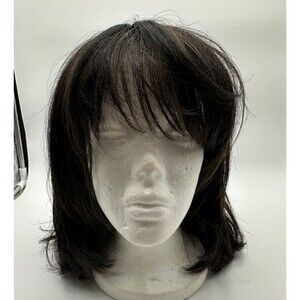 Bobbi Boss Midway Black w Highlights Bangs Wig Premium Synthetic Shoulder Length